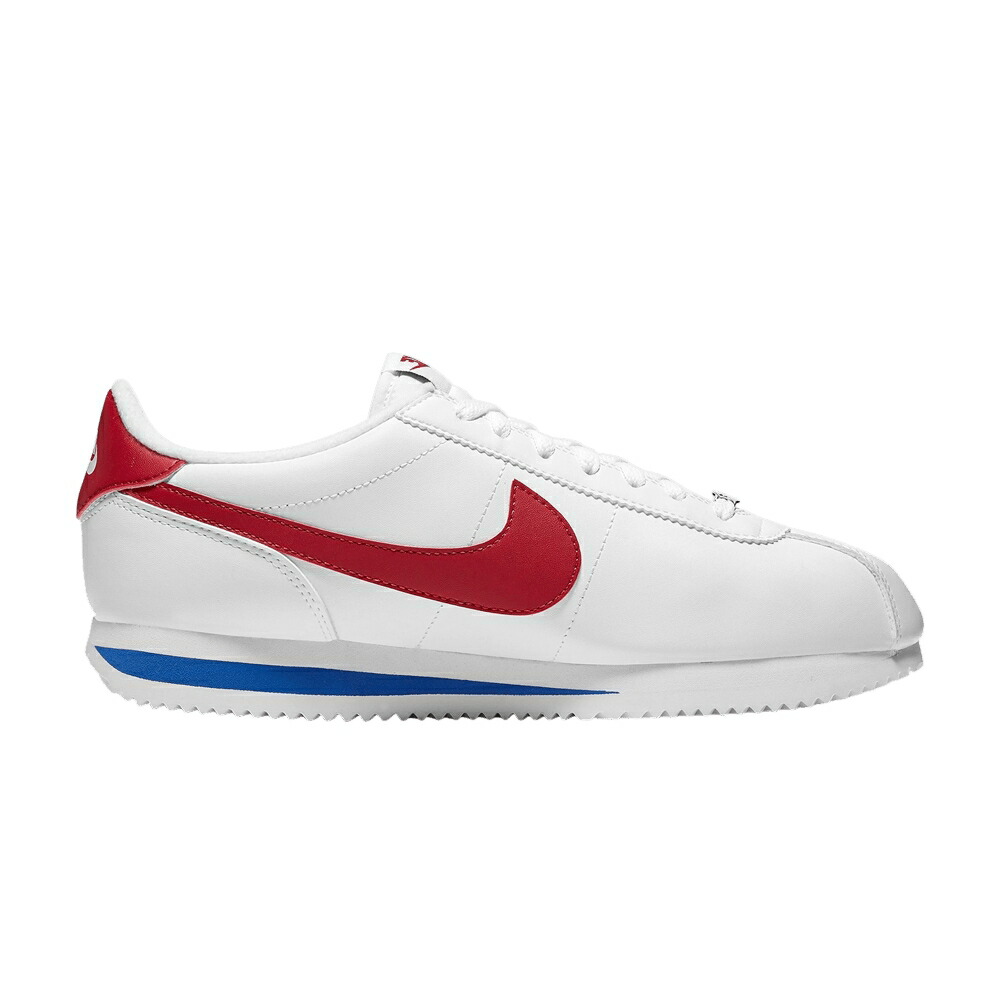 ナイキ コルテッツ なめし革 白いこと 白いこと 赤 赤いこと \u0027FORREST GUMP\u0027 スニーカー メンズ NIKE CORTEZ ベーシック LEATHER 2019 / WHITE VARSITY ROYAL VARSITY RED