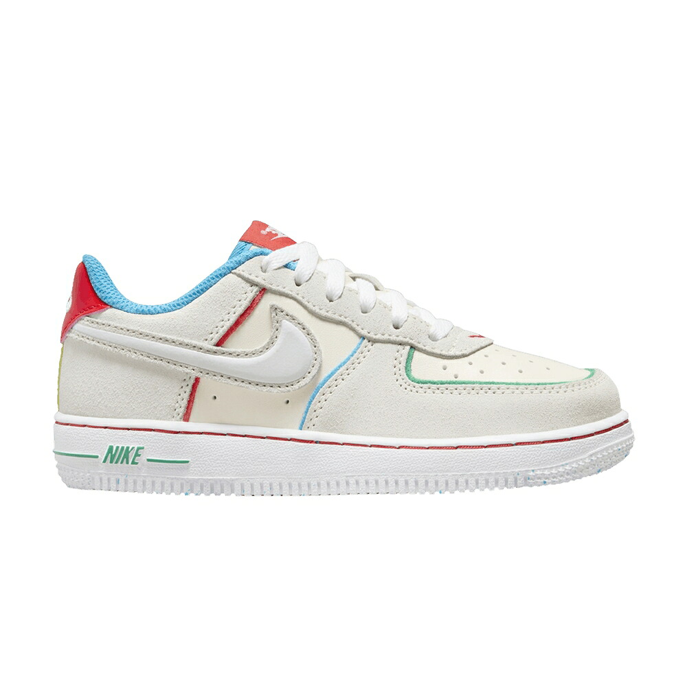 ナイキ 象牙色 赤 赤いこと \u0027HOLIDAY COOKIES\u0027 お坊っちゃん キッズ NIKE FORCE 1 LV8 なおなお書き / PALE IVORY PICANTE RED BALTIC もの言う花 マタニティ スニーカー