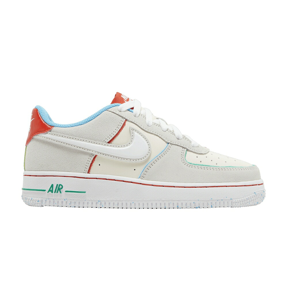 ナイキ 象牙色 赤 赤いこと 空軍 \u0027HOLIDAY COOKIES\u0027 お坊っちゃん キッズ NIKE AIR FORCE 1 LV8 GS / PALE IVORY PICANTE RED BALTIC もの言う花 マタニティ スニーカー