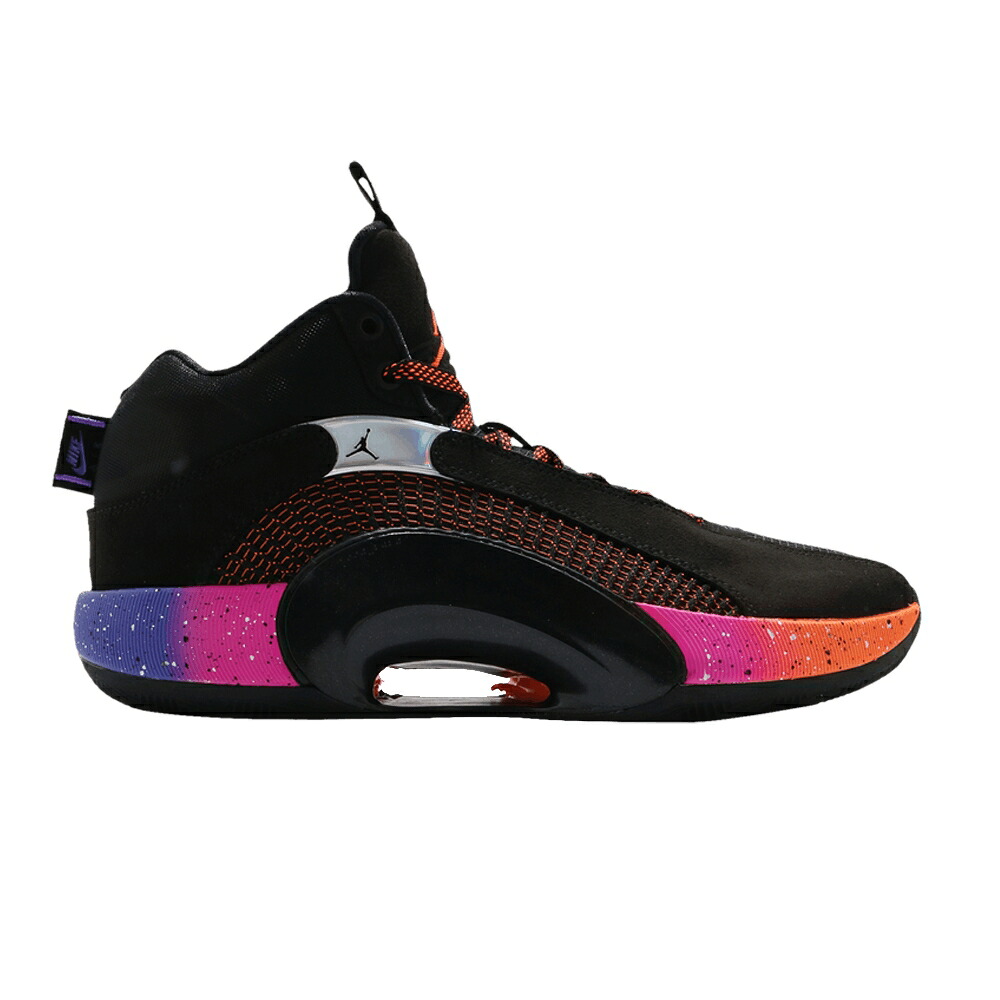 ナイキ 黒いこと 黒いこと 橙 オレンジ色 エアジョーダン \u0027SUNSET\u0027 スニーカー メンズ AIR JORDAN AIR JORDAN 35 PF / BLACK TOTAL ORANGE HYPER GRAPE