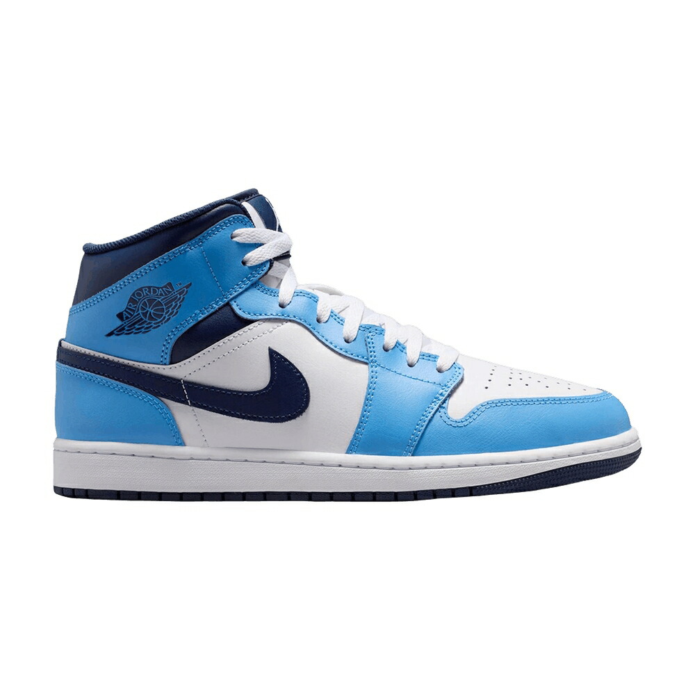 ナイキ ミッド 青み 青色 白いこと 白いこと エアジョーダン \u0027UNIVERSITY NAVY\u0027 スニーカー メンズ AIR JORDAN AIR JORDAN 1 MID BLUE MIDNIGHT / UNIVERSITY BLUE WHITE SAIL