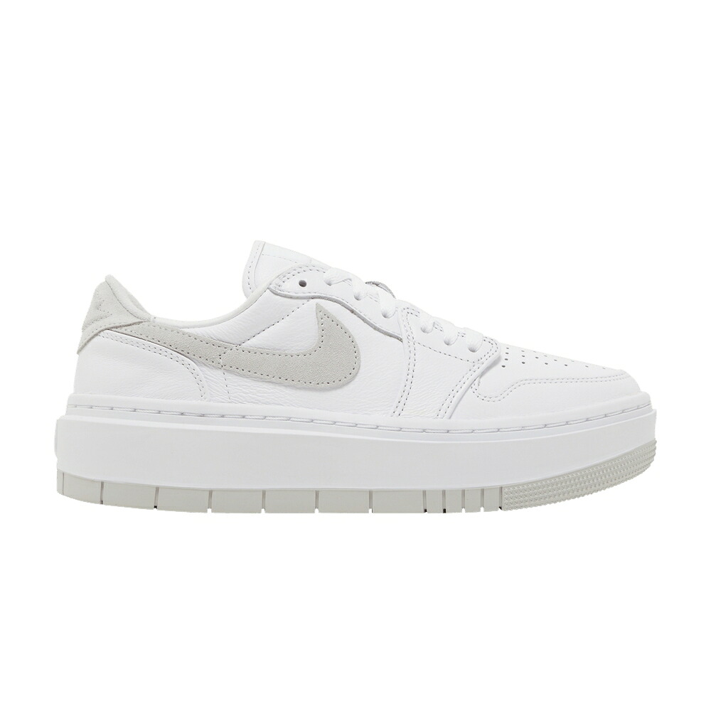 ナイキ 白いこと 白いこと 薄墨色 薄墨色 エアジョーダン \u0027WHITE GREY\u0027 スニーカー レディース AIR JORDAN WMNS AIR JORDAN 1 ELEVATE LOW NEUTRAL / WHITE NEUTRAL GREY WHITE