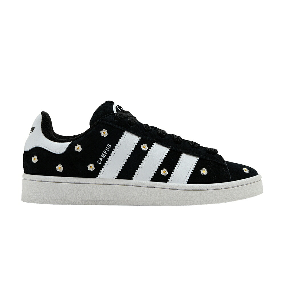 アディダス 構内 白いこと 白いこと 中核グループ 黒いこと 黒いこと \u0027BLACK EMBROIDERY\u0027 スニーカー レディース ADIDAS WMNS CAMPUS 00S WHITE FLORAL / CORE BLACK CLOUD WHITE CLOUD
