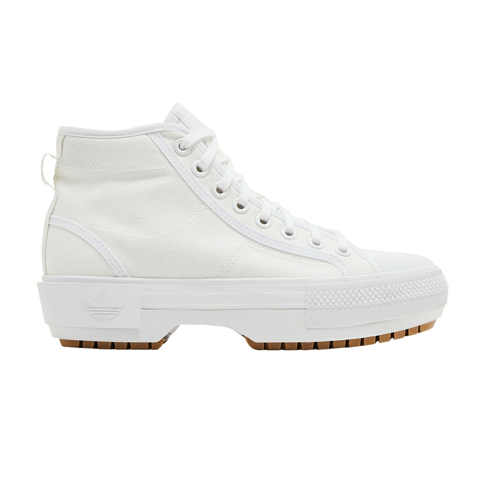 アディダス 白色 ホワイト 灰色 グレー 'WHITE GUM' スニーカー レディース ADIDAS WMNS NIZZA TREK / CLOUD WHITE GUM GREY ONE｜スニケス