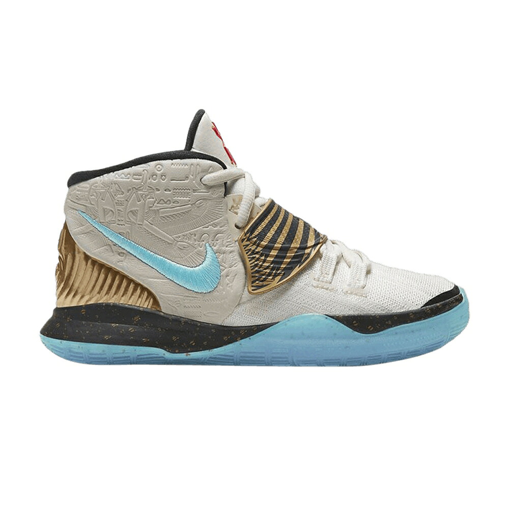 ナイキ カイリー 砂色 砂子 ゴールド \u0027GOLDEN MUMMY\u0027 お坊っちゃん キッズ NIKE CONCEPTS X KYRIE 6 なおなお書き / SAND TEAL METALLIC GOLD もの言う花 マタニティ スニーカー