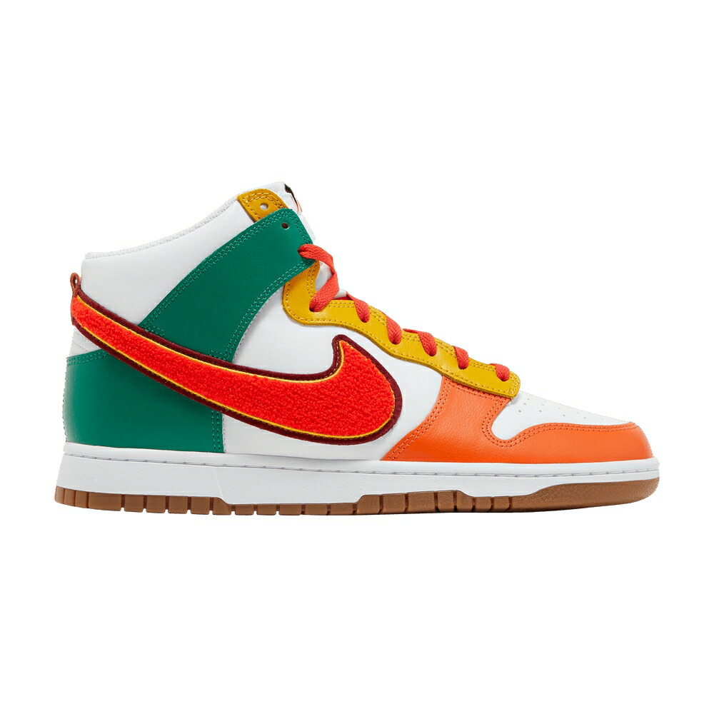 ナイキ ダンク ご機嫌 白いこと 白いこと 野球クラブ 赤 赤いこと ダンクハイ \u0027CHENILLE SWOOSH\u0027 スニーカー メンズ NIKE DUNK HIGH / WHITE TEAM RED MALACHITE
