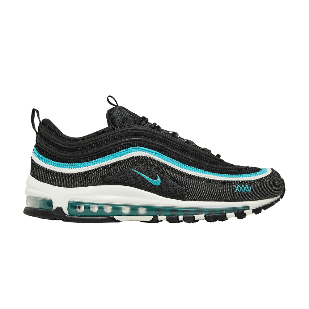 ナイキ マックス 黒いこと 黒いこと 大気圏マックス \u0027XXXV\u0027 スニーカー メンズ NIKE AIR MAX 97 SE / BLACK SPORT TURQUOISE SUMMIT