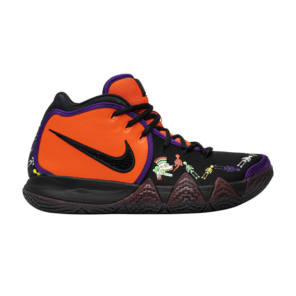 ナイキ カイリー チーム 橙 オレンジ 黒色 ブラック DAY DEAD スニーカー メンズ NIKE KYRIE 4 PE OF THE / TEAM ORANGE BLACK MULTI COLOR