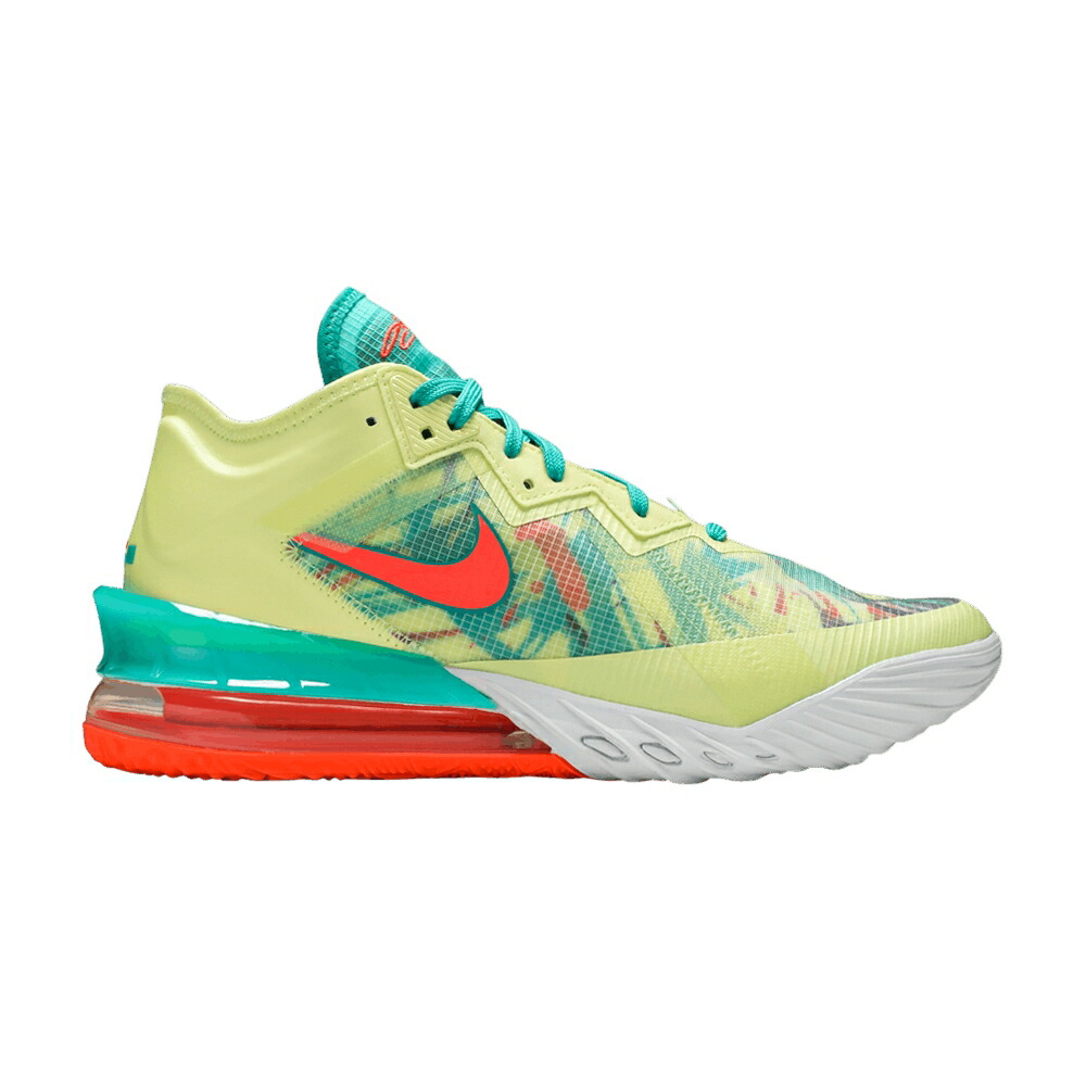 ナイキ レブロン 白色 ホワイト ライム LEBRONOLD PALMER スニーカー メンズ NIKE LEBRON 18 LOW / WHITE LIME BRIGHT MANGO NEW