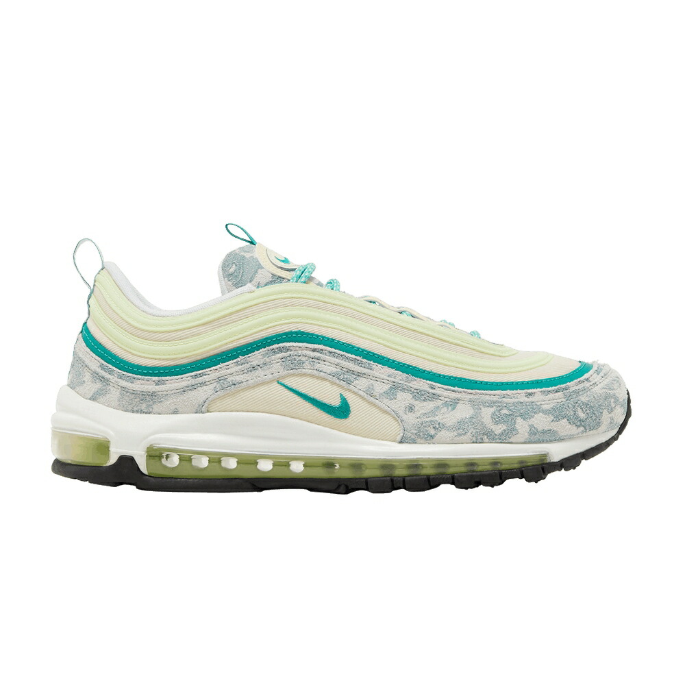 ナイキ マックス 緑 緑であること 白いこと 白いこと エア湖マックス \u0027NEPTUNE CAMO\u0027 スニーカー メンズ NIKE AIR MAX 97 GREEN / COCONUT MILK BARELY VOLT WHITE