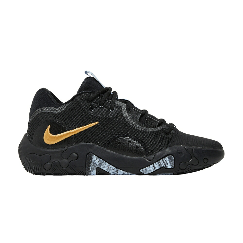 ナイキ 黒いこと 黒いこと 青み 青色 皮膚軟化剤 \u0027BLACK GOLD\u0027 スニーカー メンズ NIKE PG 6 METALLIC / BLACK CELESTINE BLUE PEACH CREAM