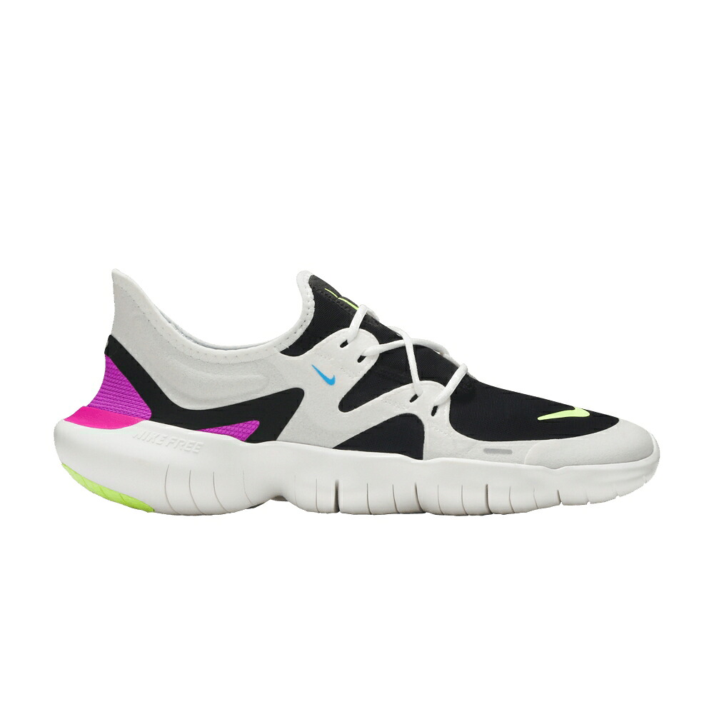 ナイキ 無償性 白いこと 白いこと 黒いこと 黒いこと 5.0 \u0027SUMMIT WHITE\u0027 スニーカー メンズ NIKE FREE RN / SUMMIT WHITE VOLT GLOW BLACK