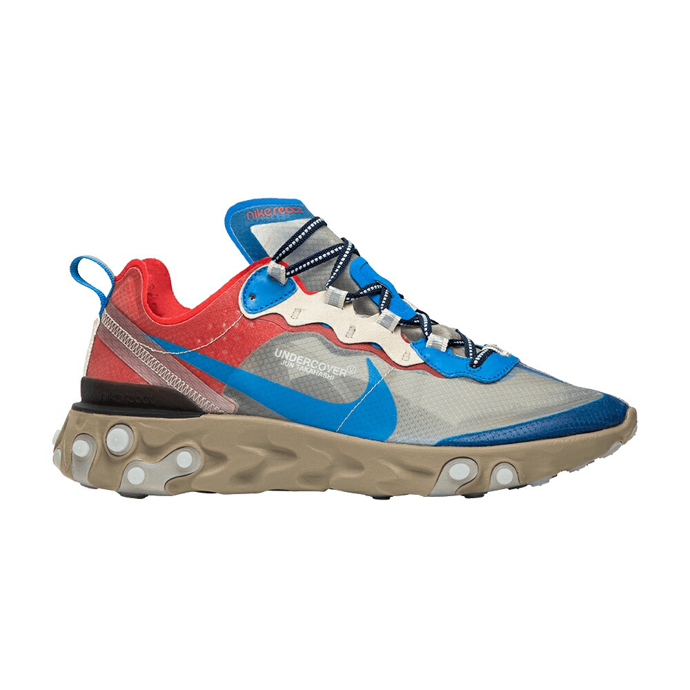 ナイキ アンダーカバー リアクト エレメント ベージュ 青色 ブルー LIGHT BEIGE スニーカー メンズ NIKE UNDERCOVER X REACT ELEMENT 87 / LIGHT BEIGE CHALK SIGNAL BLUE