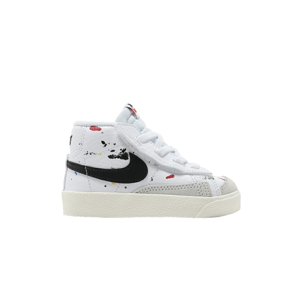 ナイキ ブレイザー ミッド 白いこと 白いこと 黒いこと 黒いこと \u002777 \u0027PAINT SPLATTER\u0027 もの言う花 NIKE BLAZER MID TD / WHITE WHITE SAIL BLACK