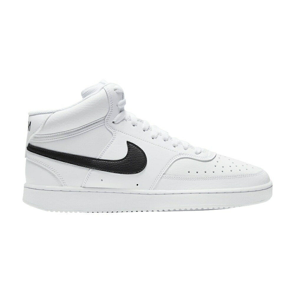ナイキ コート ミッド 白色 ホワイト 黒色 ブラック WHITE BLACK スニーカー メンズ NIKE COURT VISION MID / WHITE WHITE BLACK
