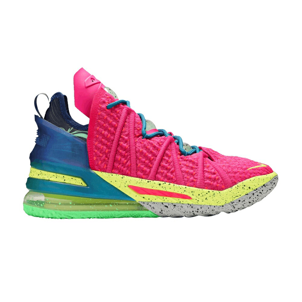 ナイキ レブロン サクラ色 \u0027天使の都市 NIGHT\u0027 スニーカー メンズ NIKE LEBRON 18 \u0027LOS ANGELES BY / PINK PRIME MULTI COLOR