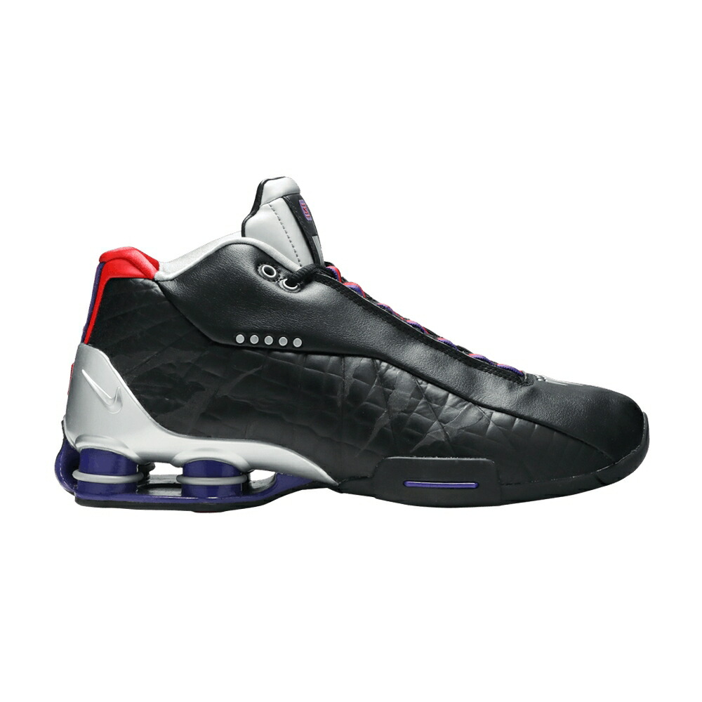 ナイキ ショックス 黒色 ブラック コート 紫 パープル RAPTORS スニーカー メンズ NIKE SHOX BB4 / BLACK COURT PURPLE UNIVERSITY