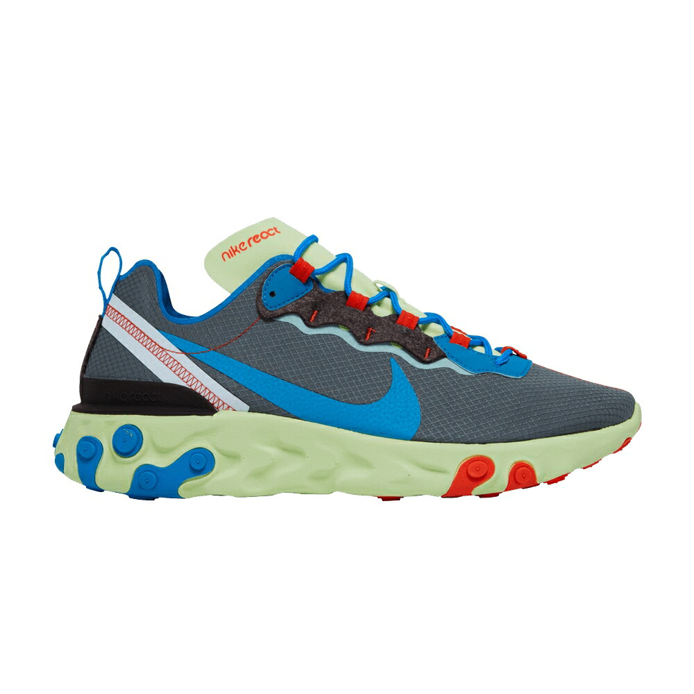 ナイキ リアクト 化学元素 薄墨色 薄墨色 青碧 青碧 \u0027VOLT STARDUST\u0027 スニーカー メンズ NIKE REACT ELEMENT 55 SE / VOLT DARK GREY PHOTO BLUE BLUE