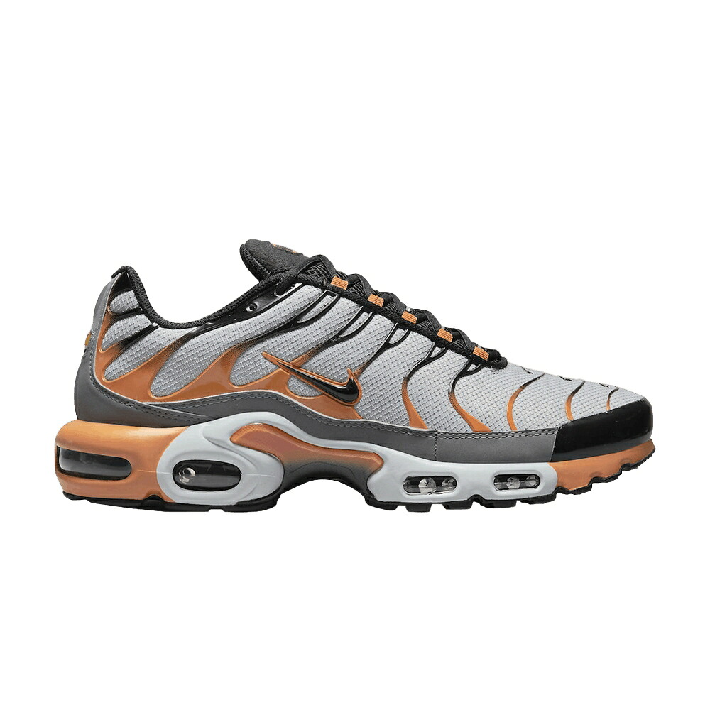 ナイキ マックス 灰色 グレー 黒色 ブラック クール エアマックスプラス 'WOLF CURRY' スニーカー メンズ NIKE AIR MAX PLUS GREY HOT / WOLF GREY BLACK COOL GREY HOT｜スニケス