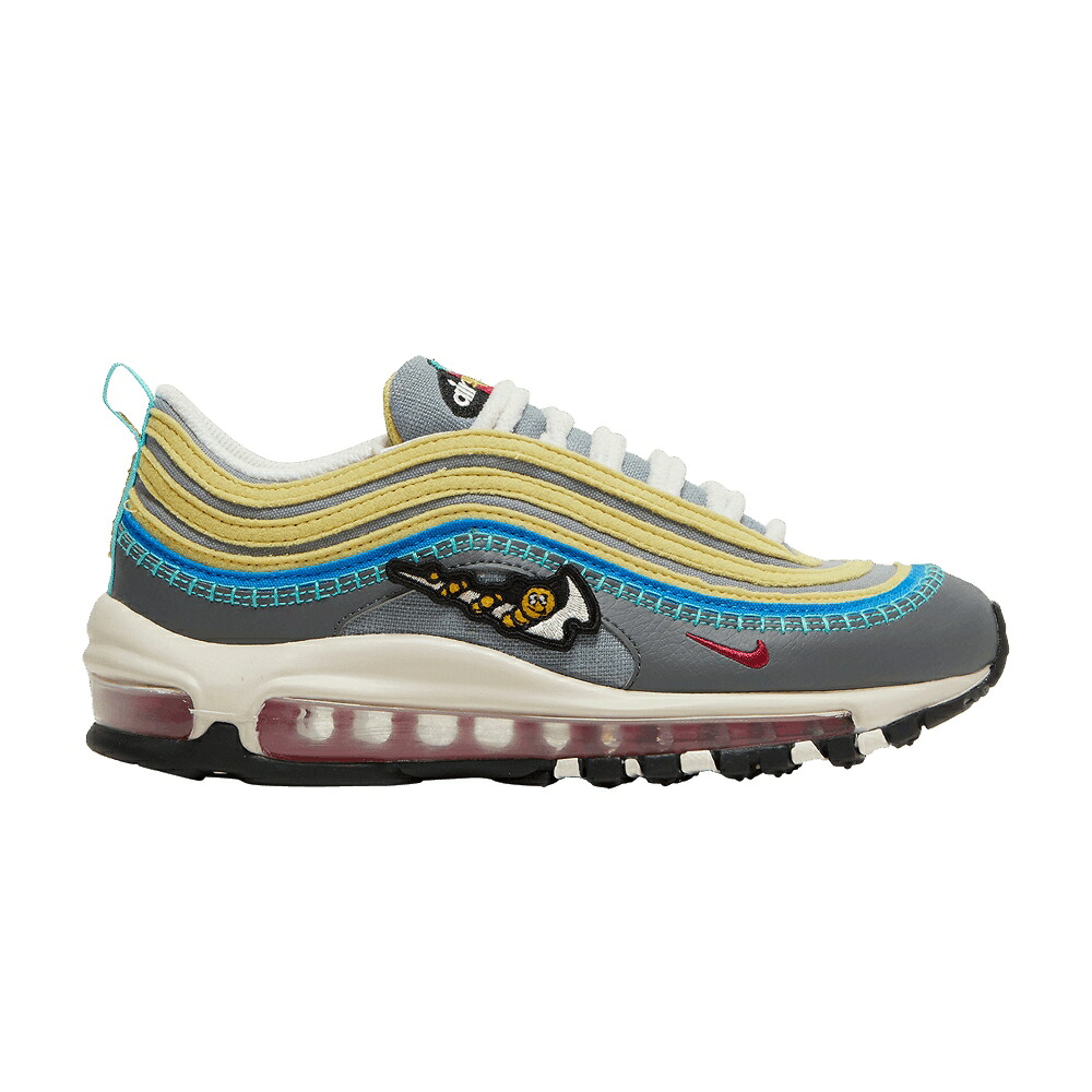 ナイキ マックス 薄墨色 薄墨色 大気圏マックス \u0027AIR SPRUNG\u0027 お坊っちゃん キッズ NIKE AIR MAX 97 GS / IRON GREY PARTICLE GREY CELERY もの言う花 マタニティ スニーカー