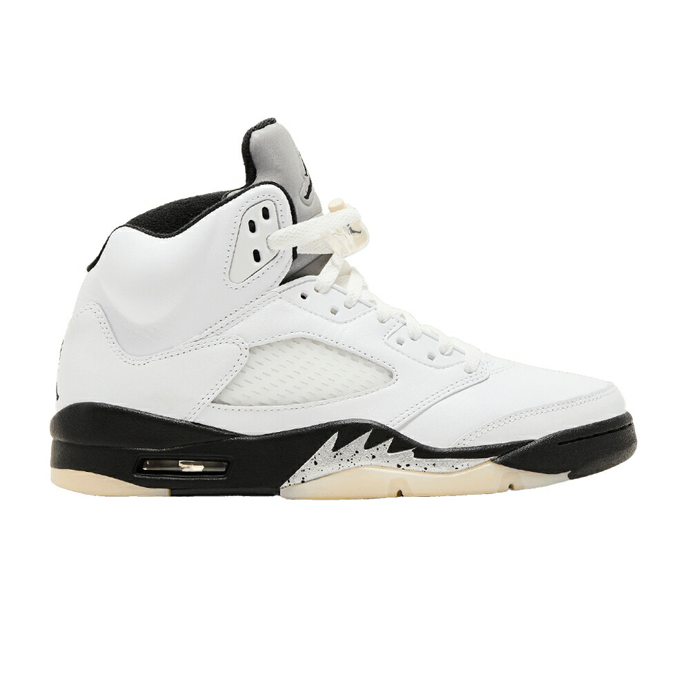 ナイキ 白色 ホワイト 黒色 ブラック 銀色 シルバー エアジョーダン WHITE BLACK スニーカー メンズ AIR JORDAN AIR JORDAN 5 RETRO / WHITE BLACK SAIL METALLIC SILVER