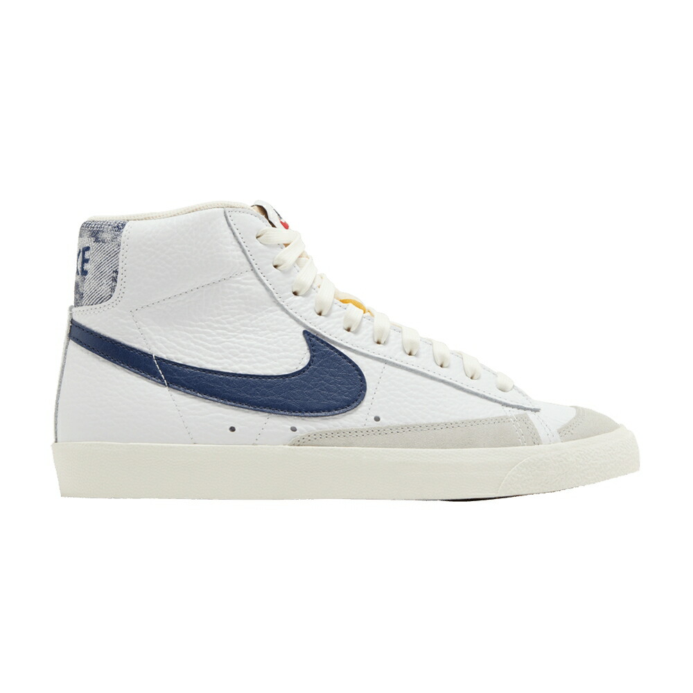 ナイキ ブレイザー ミッド 白いこと 白いこと 紺色 米国海軍 \u002777 \u0027WASHED DENIM\u0027 スニーカー メンズ NIKE BLAZER MID / WHITE MIDNIGHT NAVY SAIL