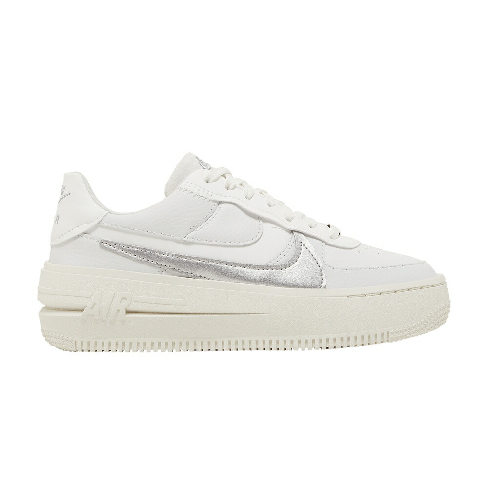 ナイキ 白いこと 白いこと 薄墨色 薄墨色 空軍 PLT.AF.ORM \u0027WHITE SILVER\u0027 スニーカー レディース NIKE WMNS AIR FORCE 1 METALLIC / SUMMIT WHITE SAIL WOLF GREY