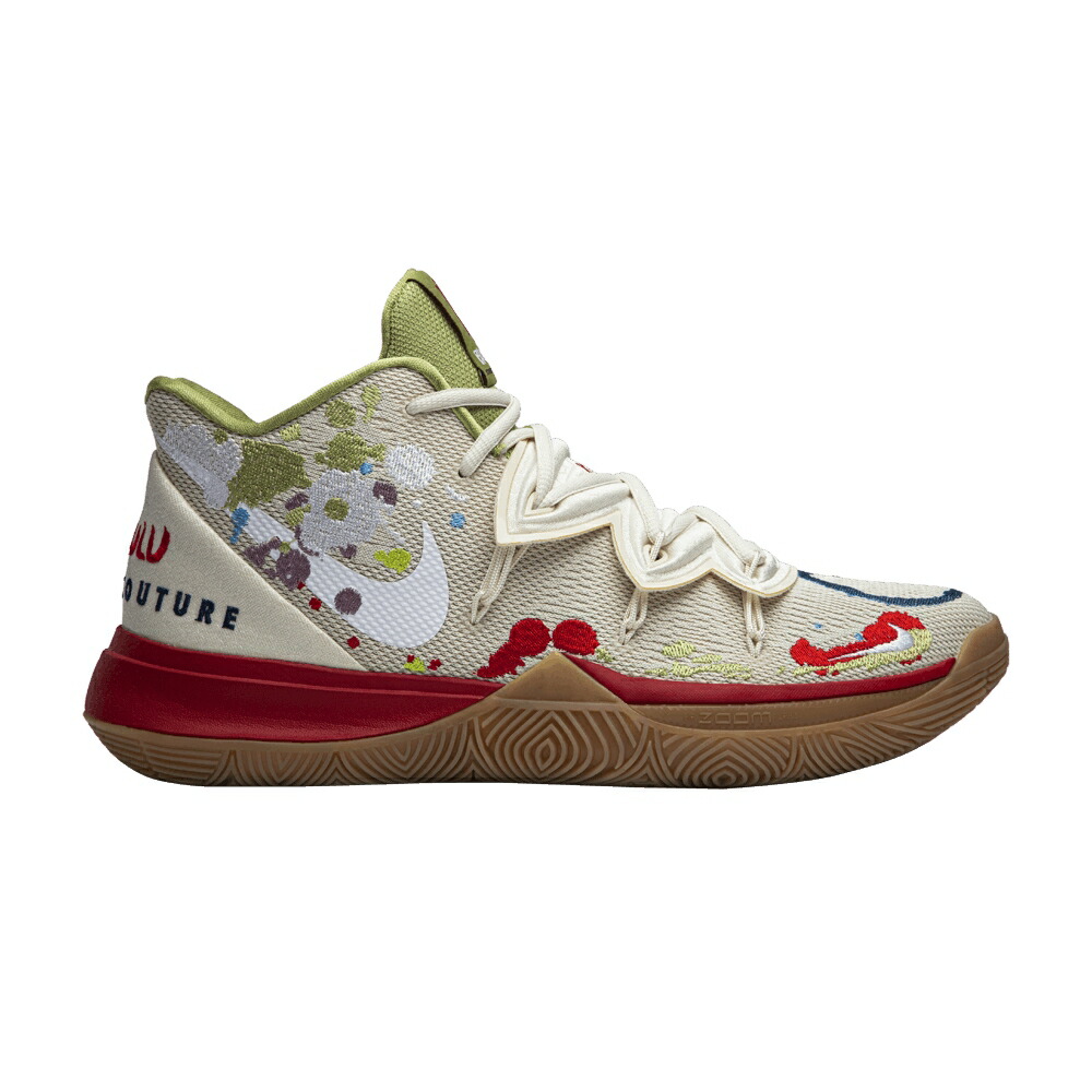 ナイキ カイリー アイボリー EMBROIDERED SPLATTERS スニーカー メンズ NIKE BANDULU X KYRIE 5 / PALE IVORY DARK ORCHID
