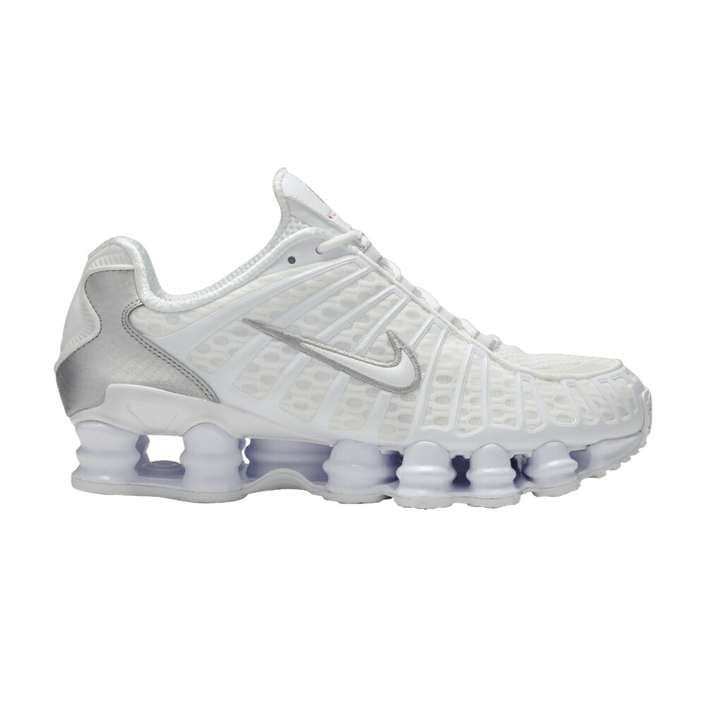 ナイキ ショックス 白いこと 白いこと しろがね色 しろがね色 マックス 橙 オレンジ色 \u0027WHITE SILVER\u0027 スニーカー レディース NIKE WMNS SHOX TL 2019 / WHITE METALLIC SILVER MAX ORANGE