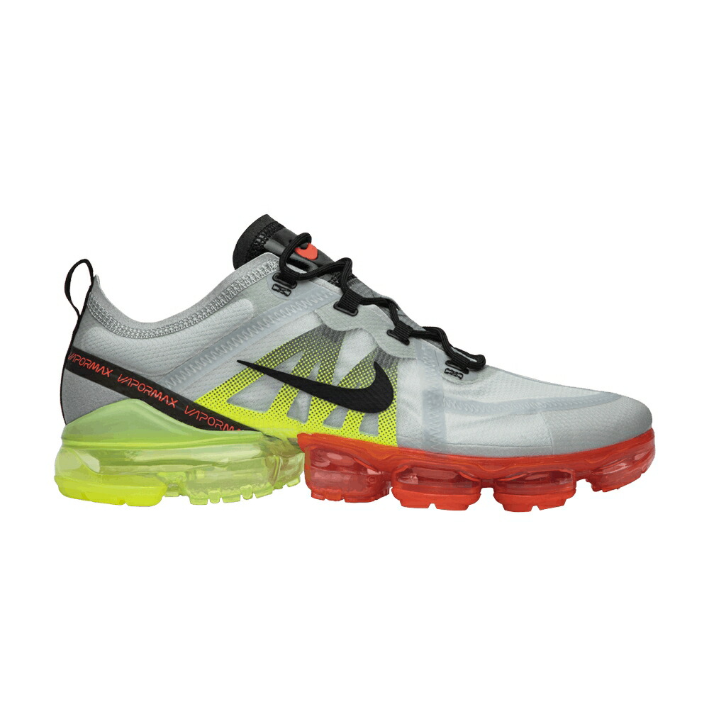 ナイキ ピュア プラチナム 黒色 ブラック エアヴェイパーマックス NEON COLLECTION スニーカー メンズ NIKE AIR VAPORMAX 2019 / PURE PLATINUM BLACK VOLT BRIGHT