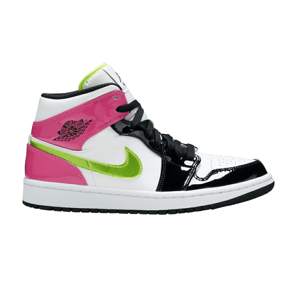 ナイキ ミッド 白いこと 白いこと エアジョーダン \u0027CYBER FUCHSIA\u0027 スニーカー メンズ AIR JORDAN AIR JORDAN 1 MID SE ACTIVE / WHITE CYBER ACTIVE FUCHSIA