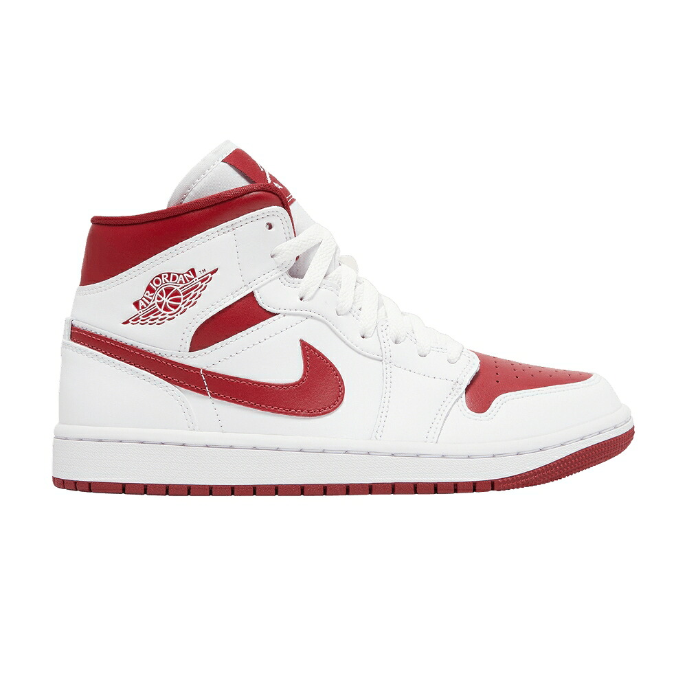 ナイキ ミッド 白いこと 白いこと エアジョーダン \u0027WHITE POMEGRANATE\u0027 スニーカー レディース AIR JORDAN WMNS AIR JORDAN 1 MID / WHITE POMEGRANATE WHITE