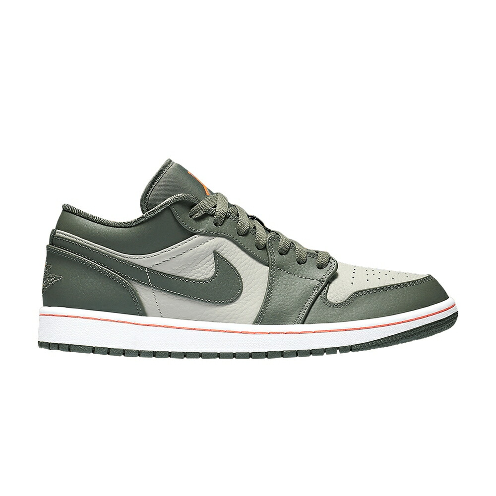 ナイキ 緑 グリーン 白色 ホワイト 黒色 ブラック エアジョーダン MILITARY GREEN スニーカー メンズ AIR JORDAN AIR JORDAN 1 LOW / MILITARY GREEN WHITE BLACK