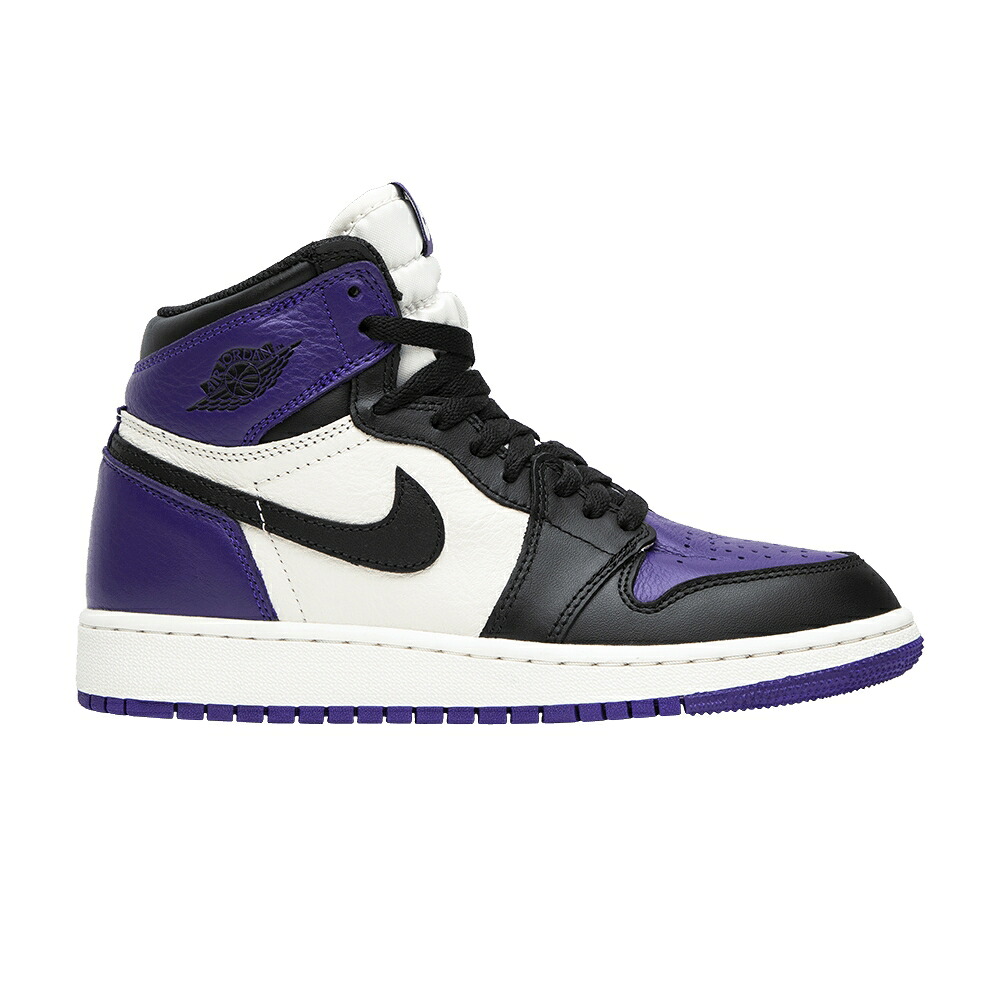 ナイキ ご機嫌 厚地の外套 紫 パープル 黒いこと 黒いこと エアジョーダン \u0027COURT PURPLE\u0027 お坊っちゃん キッズ AIR JORDAN AIR JORDAN 1 RETRO HIGH OG GS / COURT PURPLE SAIL BLACK もの言う花 マタニティ スニーカー