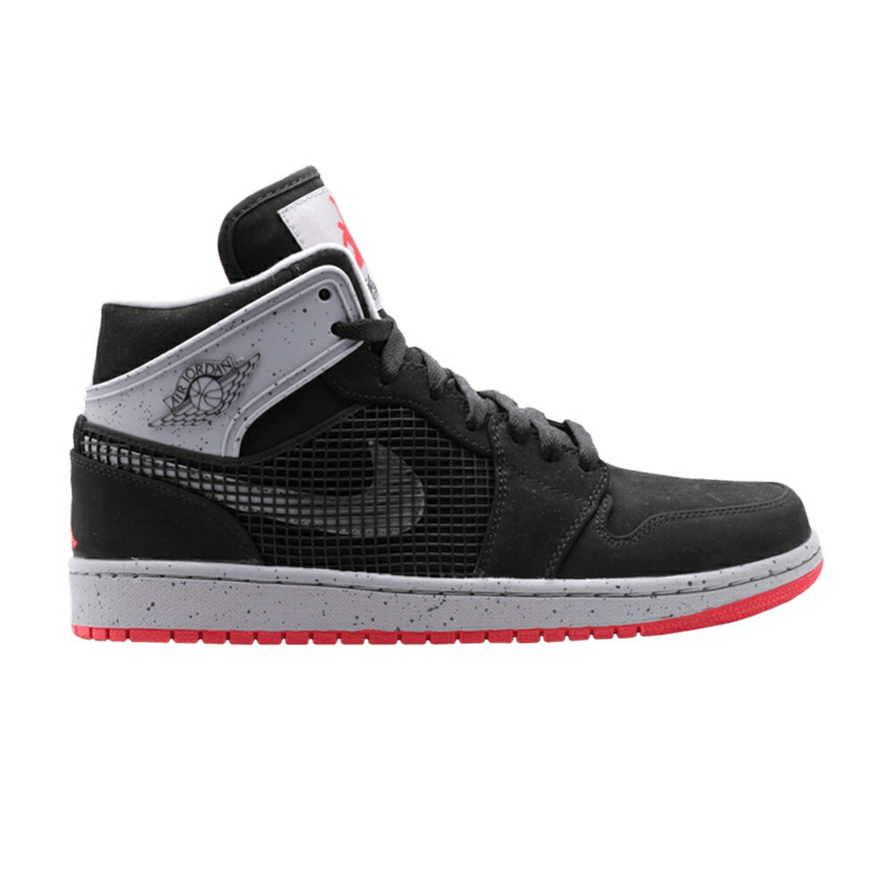 ナイキ ファイア 赤 レッド 黒色 ブラック 灰色 シメント グレー エアジョーダン BLACK CEMENT スニーカー メンズ AIR JORDAN AIR JORDAN 1 RETRO 89 FIRE RED / BLACK FIRE RED CEMENT GREY