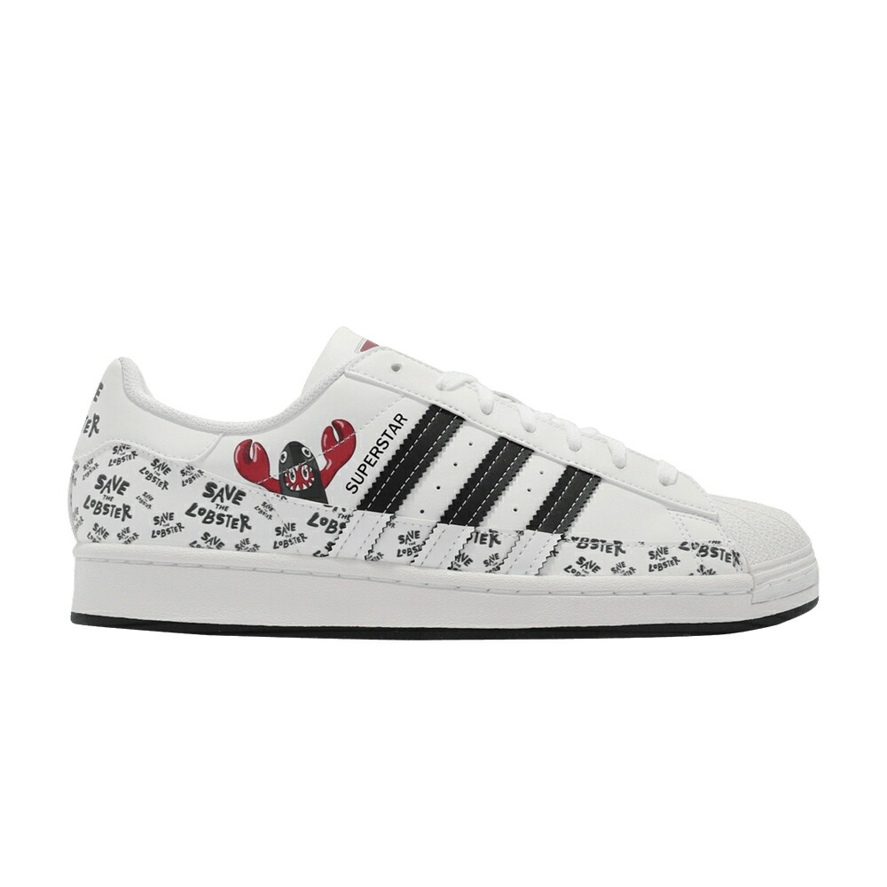 アディダス はやりっ児 白いこと 白いこと 中核グループ \u0027SAVE LOBSTER\u0027 スニーカー メンズ ADIDAS PHILIP COLBERT X SUPERSTAR THE / FOOTWEAR WHITE SCARLET CORE