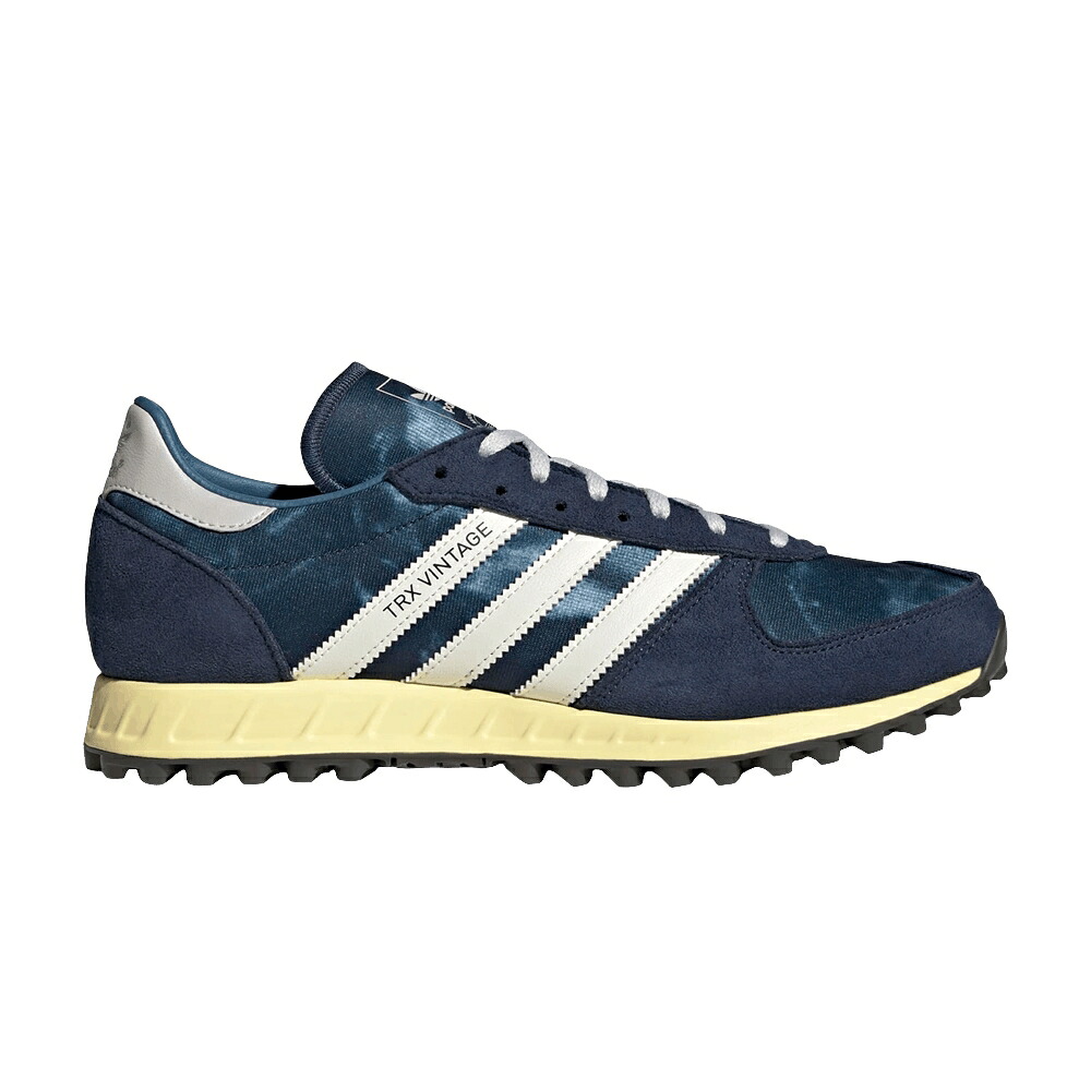 アディダス ビンテージ ヴィンテージ クルー 紺色 ネイビー 白色 ホワイト 青色 ブルー \'BLEACHED NAVY\' スニーカー メンズ ADIDAS TRX VINTAGE - CREW / CREW NAVY OFF WHITE ALTERED BLUE｜スニケス