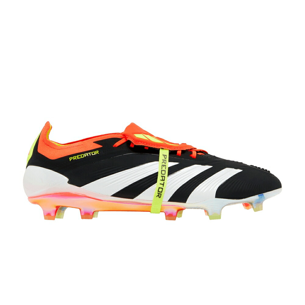 アディダス プレデター エリート エナジー コア 黒色 ブラック 白色 ホワイト 赤 レッド OLAR PACK スニーカー メンズ ADIDAS PREDATOR ELITE FOLDOVER TONGUE FG ENERGY / CORE BLACK CLOUD WHITE SOLAR RED