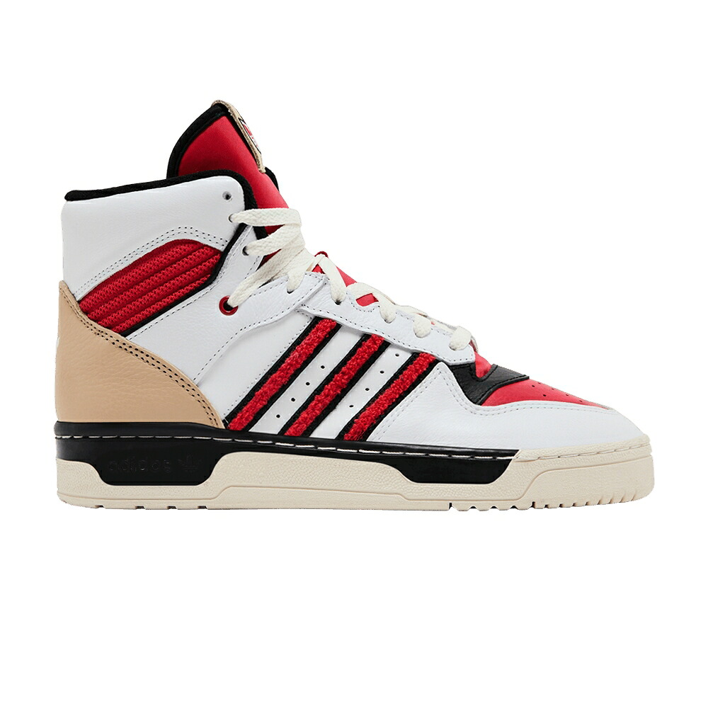 アディダス ハイ 白色 ホワイト 赤 レッド コア 'CHICAGO CHENILLE' スニーカー メンズ ADIDAS RIVALRY HIGH / FOOTWEAR WHITE GLORY RED CORE|スニケス