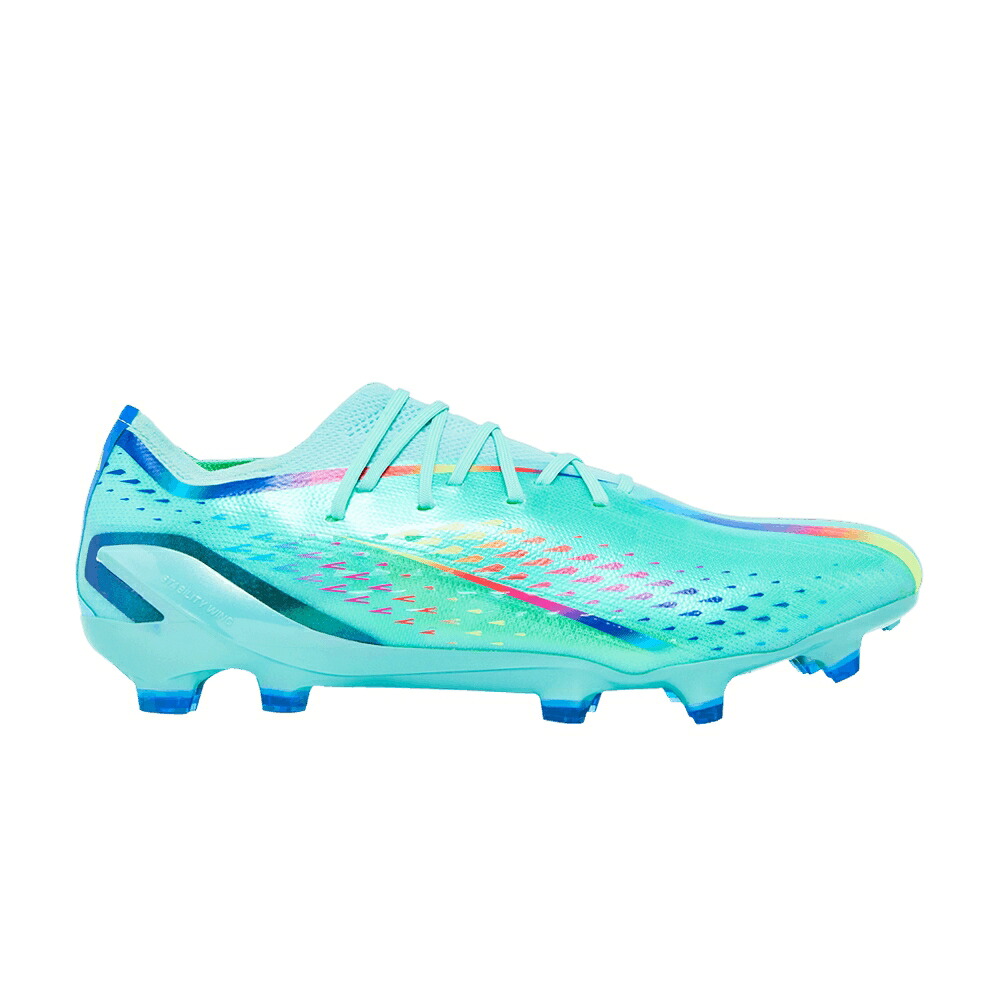 アディダス アクア 赤 赤いこと 力強さ 青み 青色 SPEEDPORTAL.1 \u0027AL AQUA\u0027 スニーカー メンズ ADIDAS X FG RIHLA PACK - CLEAR / CLEAR AQUA SOLAR RED POWER BLUE