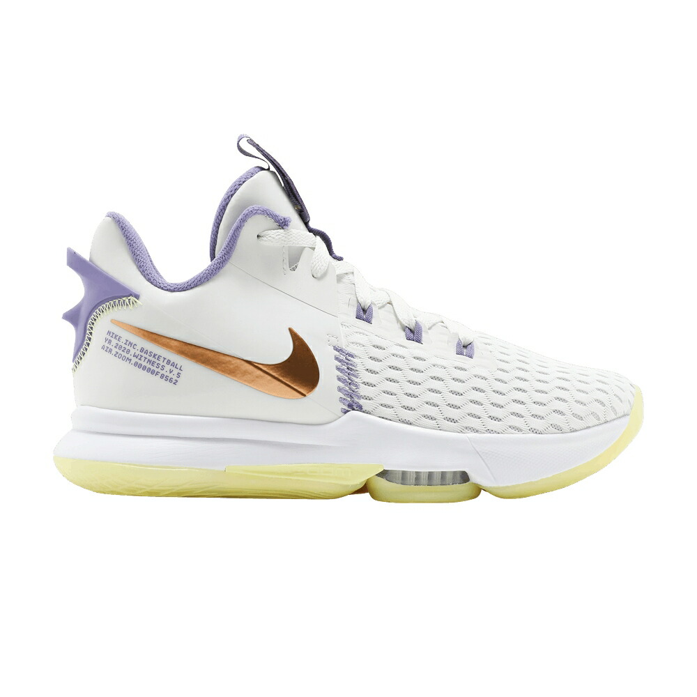 ナイキ レブロン 白いこと 白いこと ウィットネス \u0027SUMMIT BRONZE\u0027 スニーカー メンズ NIKE LEBRON WITNESS 5 WHITE METALLIC / SUMMIT WHITE WHITE LIGHT ZITRON