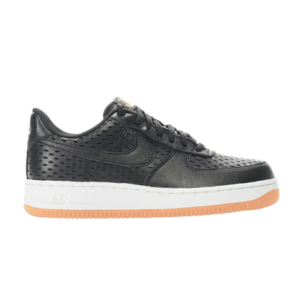 ナイキ 割り増し金 黒いこと 黒いこと 白いこと 白いこと 空軍 \u002707 \u0027BLACK GUM\u0027 スニーカー レディース NIKE WMNS AIR FORCE 1 LOW PREMIUM / BLACK BLACK SUMMIT WHITE GUM