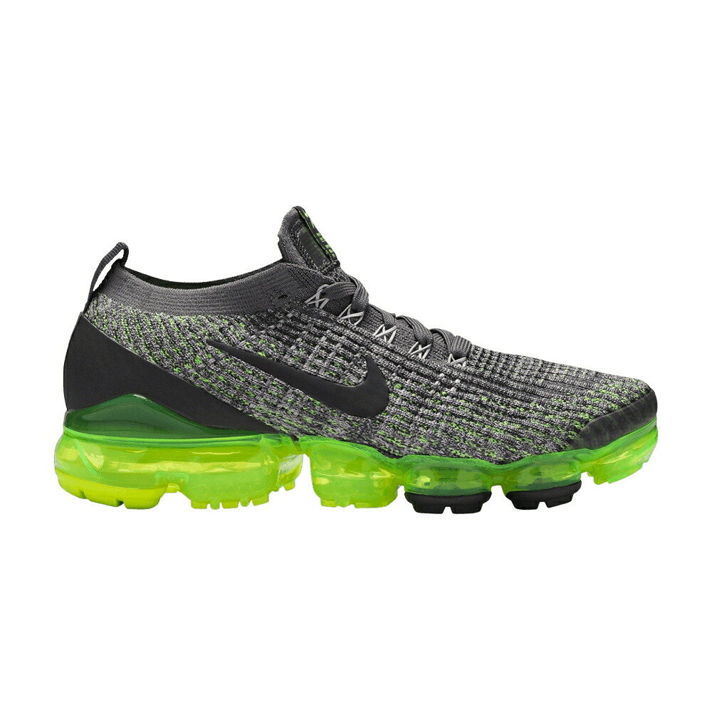 ナイキ 飛球編み物 サンダー 薄墨色 薄墨色 エアヴェイパーマックス \u0027GREY VOLT\u0027 スニーカー メンズ NIKE AIR VAPORMAX FLYKNIT 3 / GUNSMOKE THUNDER GREY VOLT