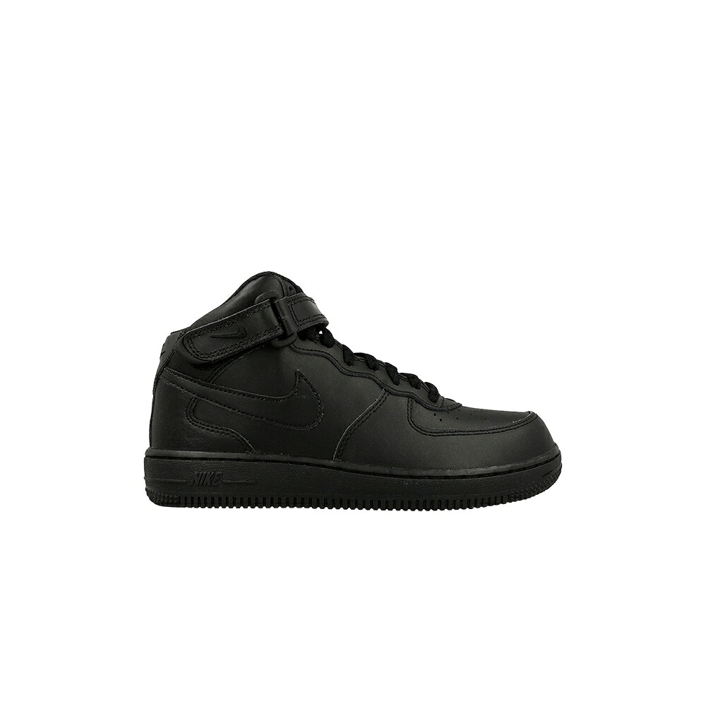 ナイキ ミッド 黒いこと 黒いこと \u0027BLACK\u0027 お坊っちゃん キッズ NIKE FORCE 1 MID なおなお書き / BLACK もの言う花 マタニティ スニーカー