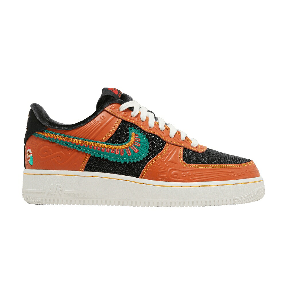 ナイキ 緑 緑であること 黒いこと 黒いこと 空軍 \u002707 \u0027SIEMPRE FAMILIA\u0027 スニーカー メンズ NIKE AIR FORCE 1 LX / SPORT SPICE GREEN NOISE BLACK