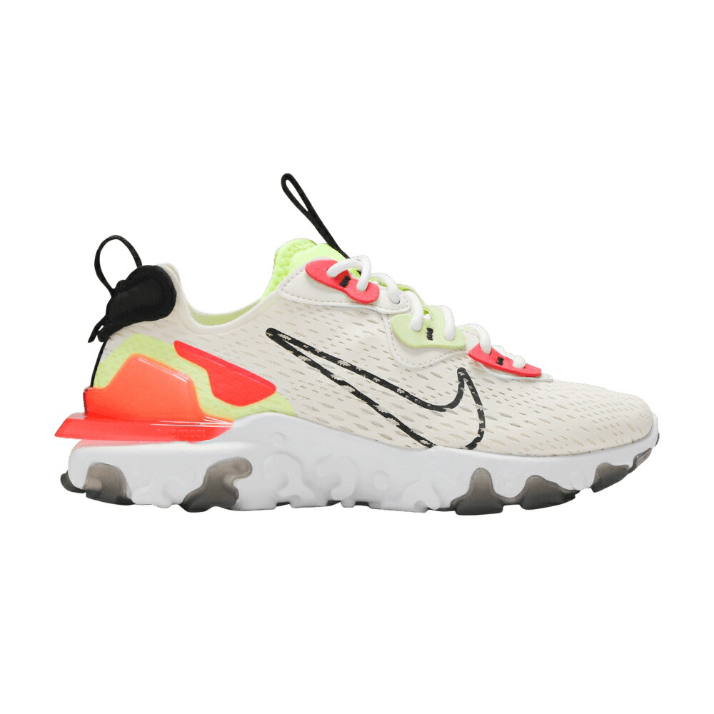 ナイキ リアクト 象牙色 レーザ クリムゾン \u0027PALE IVORY\u0027 スニーカー レディース NIKE WMNS REACT VISION / PALE IVORY VOLT LASER CRIMSON