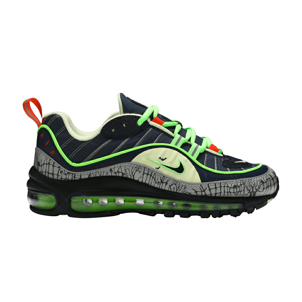 ナイキ マックス 黒いこと 黒いこと エア湖マックス \u0027HALLOWEEN\u0027 お坊っちゃん キッズ NIKE AIR MAX 98 GS / GRIDIRON BLACK OBSIDIAN LUMINOUS もの言う花 マタニティ スニーカー