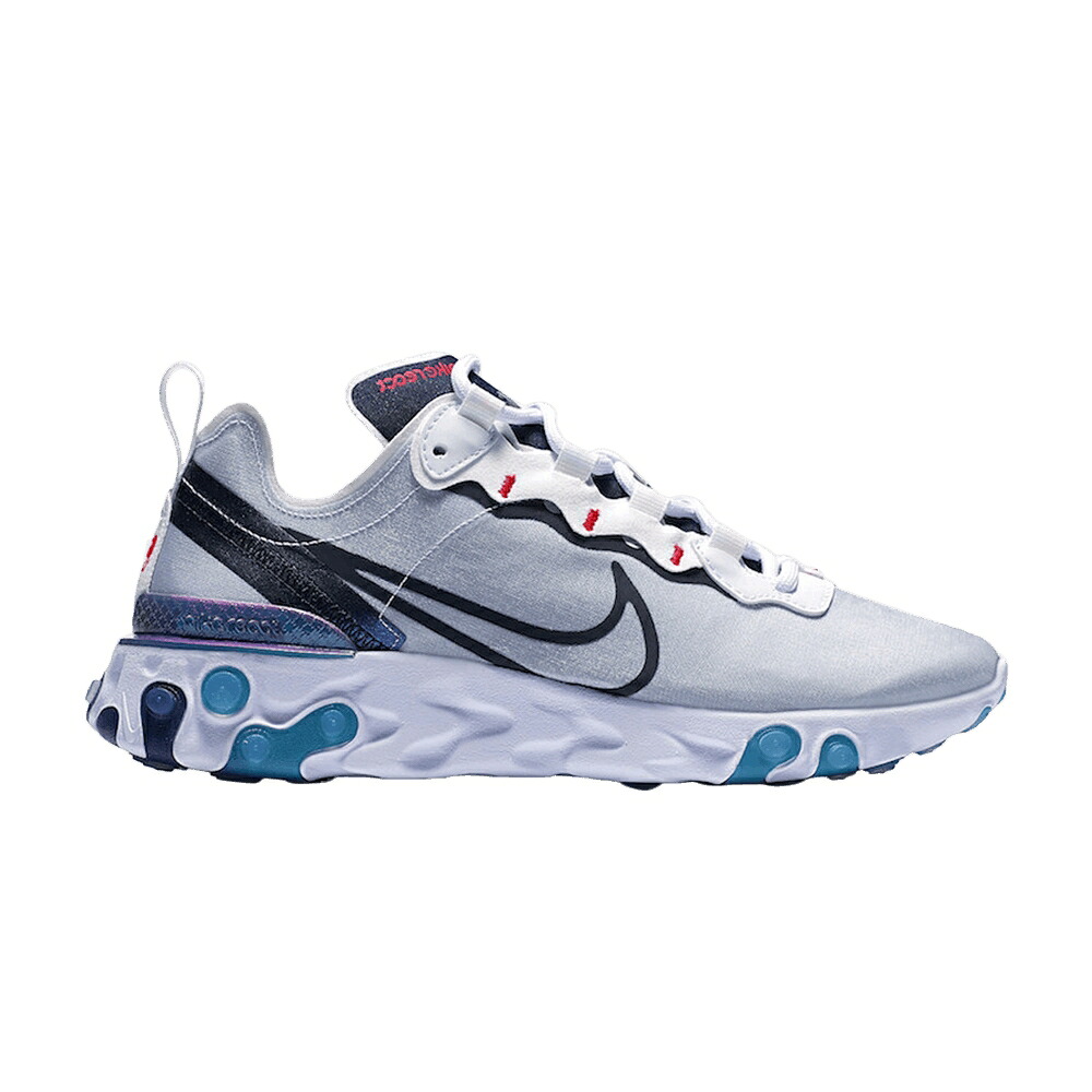 ナイキ リアクト 化学元素 白いこと 白いこと \u0027MAGPIE\u0027 スニーカー レディース NIKE WMNS REACT ELEMENT 55 / WHITE MULTI COLOR