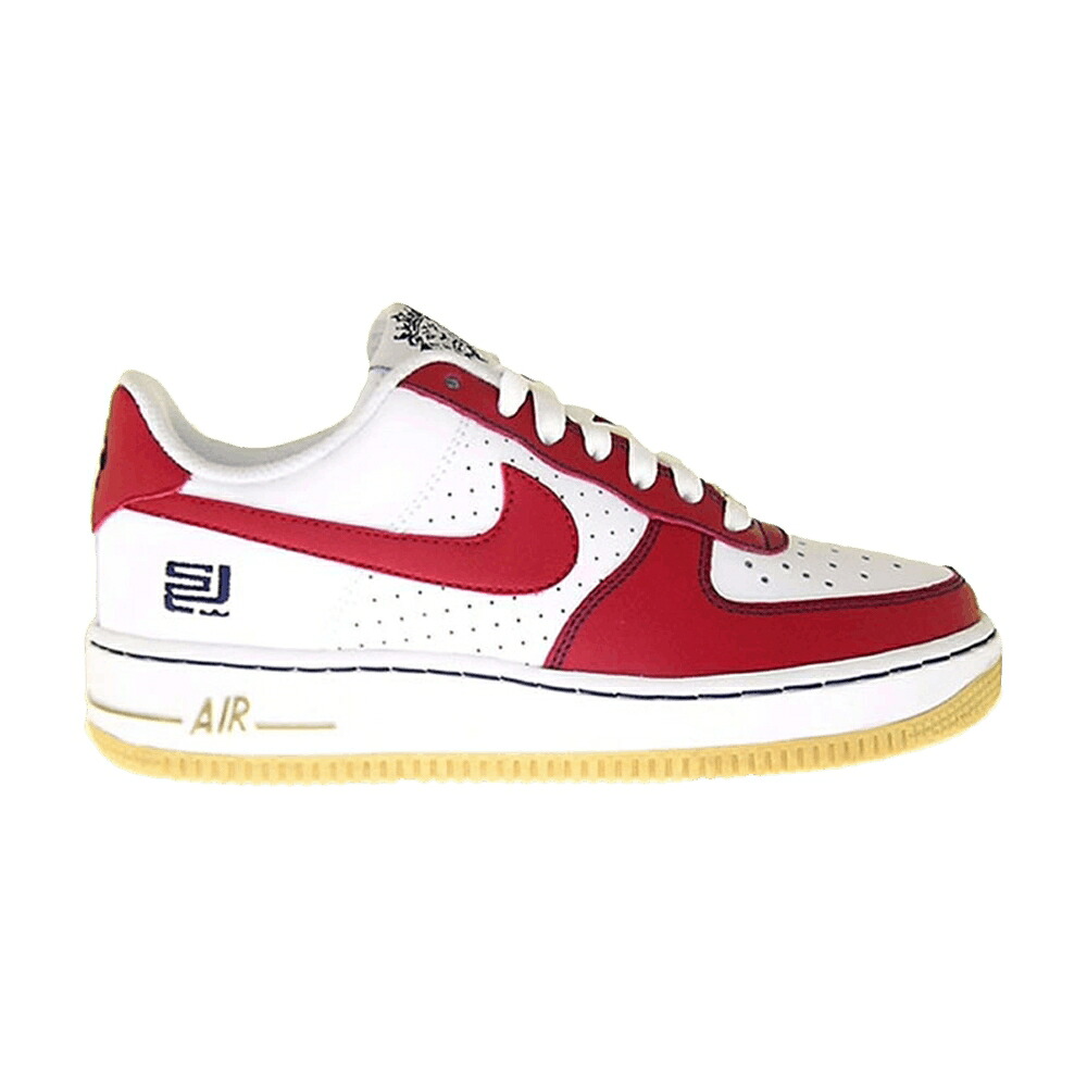 ナイキ 白色 ホワイト 赤 レッド ゴールド エアフォース 'LEBRON' ジュニア キッズ NIKE AIR FORCE 1 GS / WHITE VARSITY RED METALLIC GOLD ベビー マタニティ スニーカー|スニケス