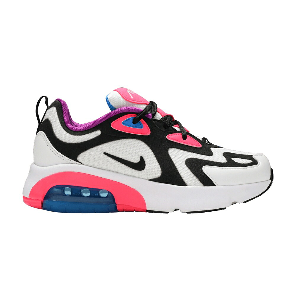 ナイキ マックス 白いこと 白いこと 黒いこと 黒いこと さくら色 エア湖マックス \u0027WHITE PINK\u0027 お坊っちゃん キッズ NIKE AIR MAX 200 GS HYPER / WHITE BLACK HYPER PINK もの言う花 マタニティ スニーカー